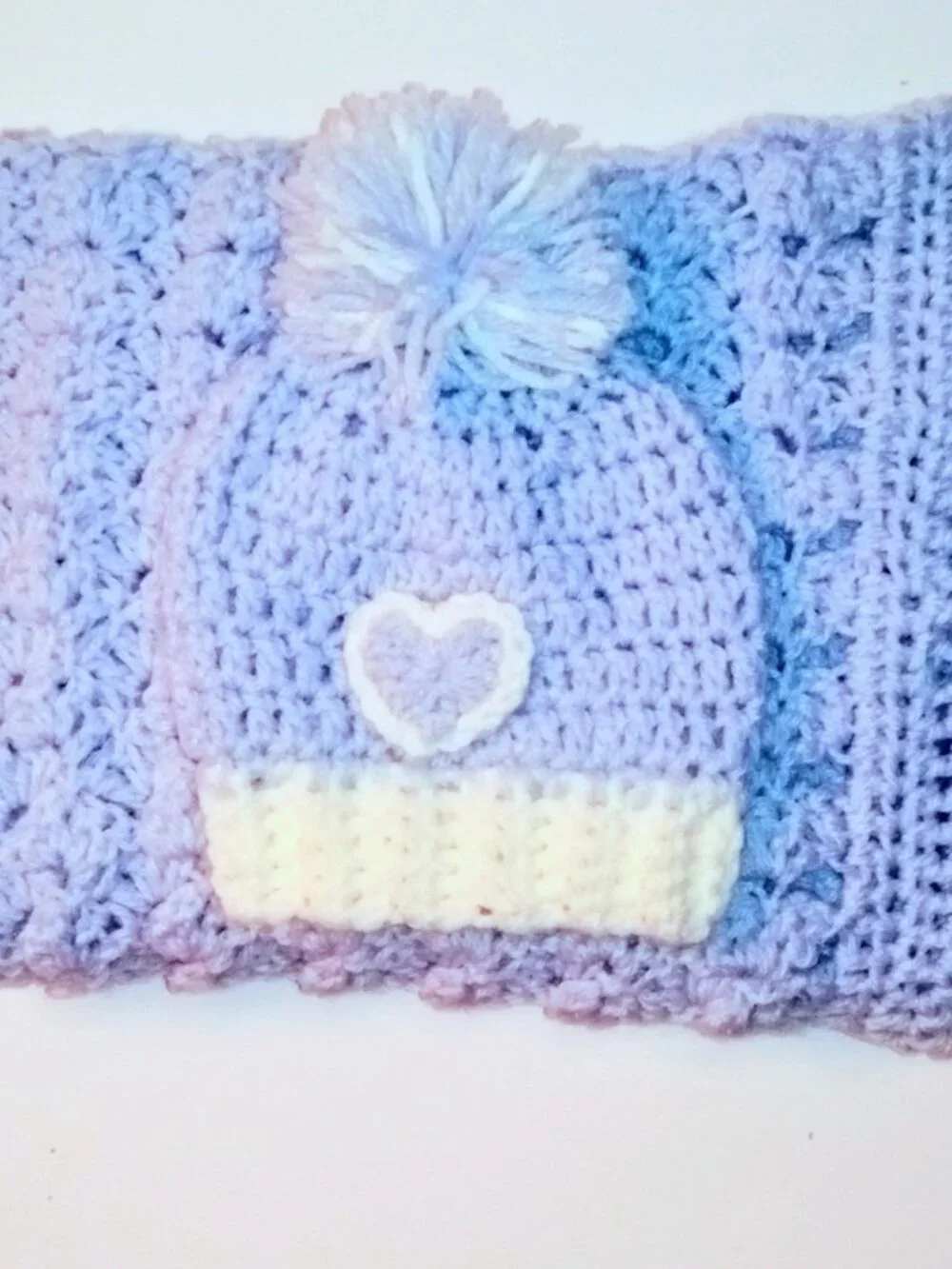 Baby Boy Blue Crochet Outfit & Blanket Set 0-3 Months |